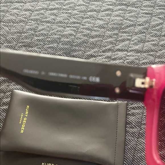 Kurt Geiger Black and Pink Square Sunglasses - Picture 6 of 10